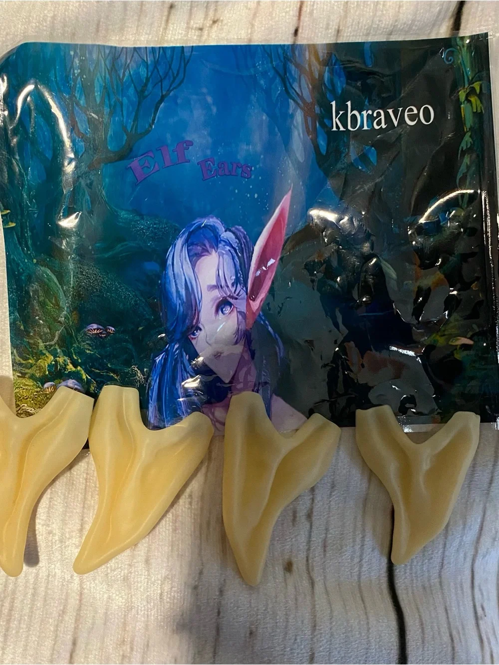 Kbraveo Fairy Goblin Pixie Latex Ears Pointy 2 Pairs Cosplay Costume Halloween